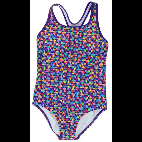 multi stripe swimsuit